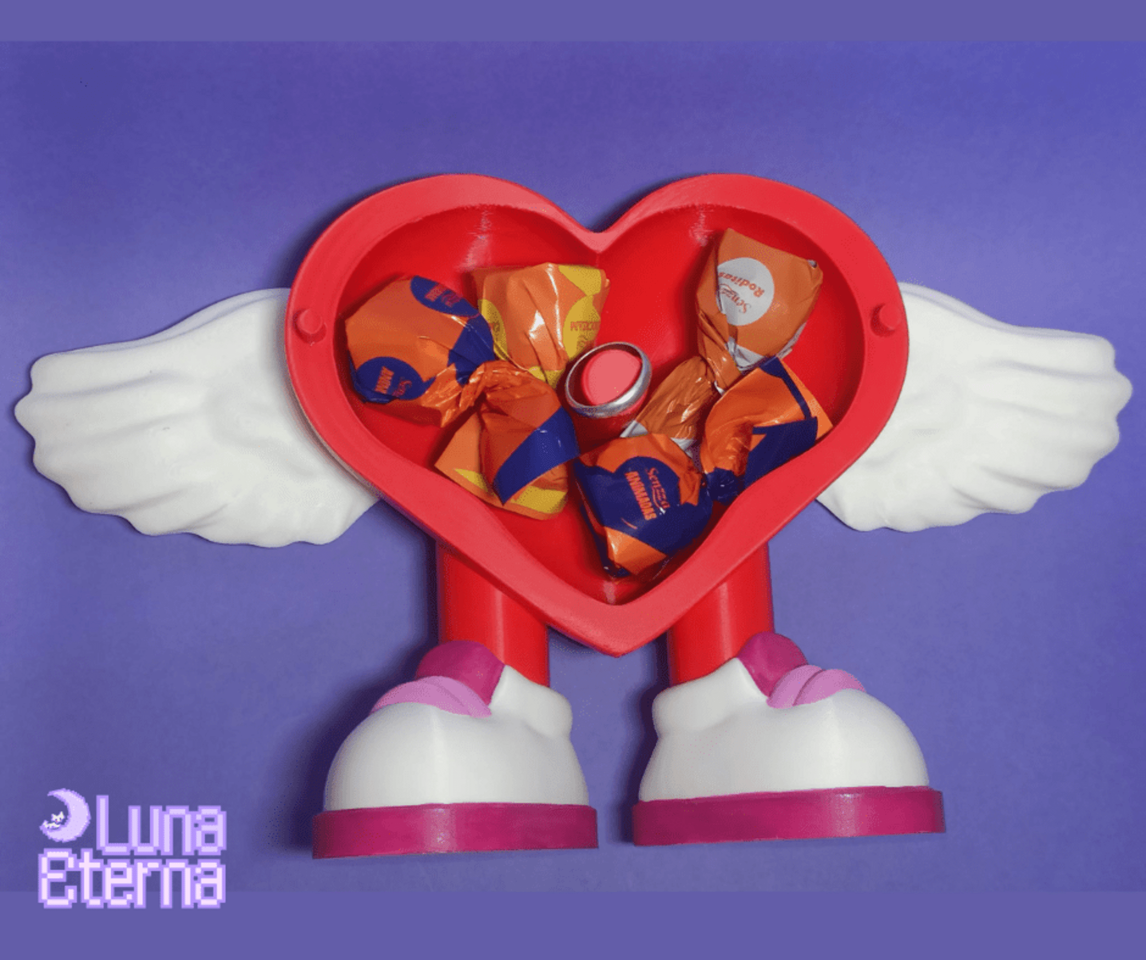 Caja Corazón con foto y dulces - 3