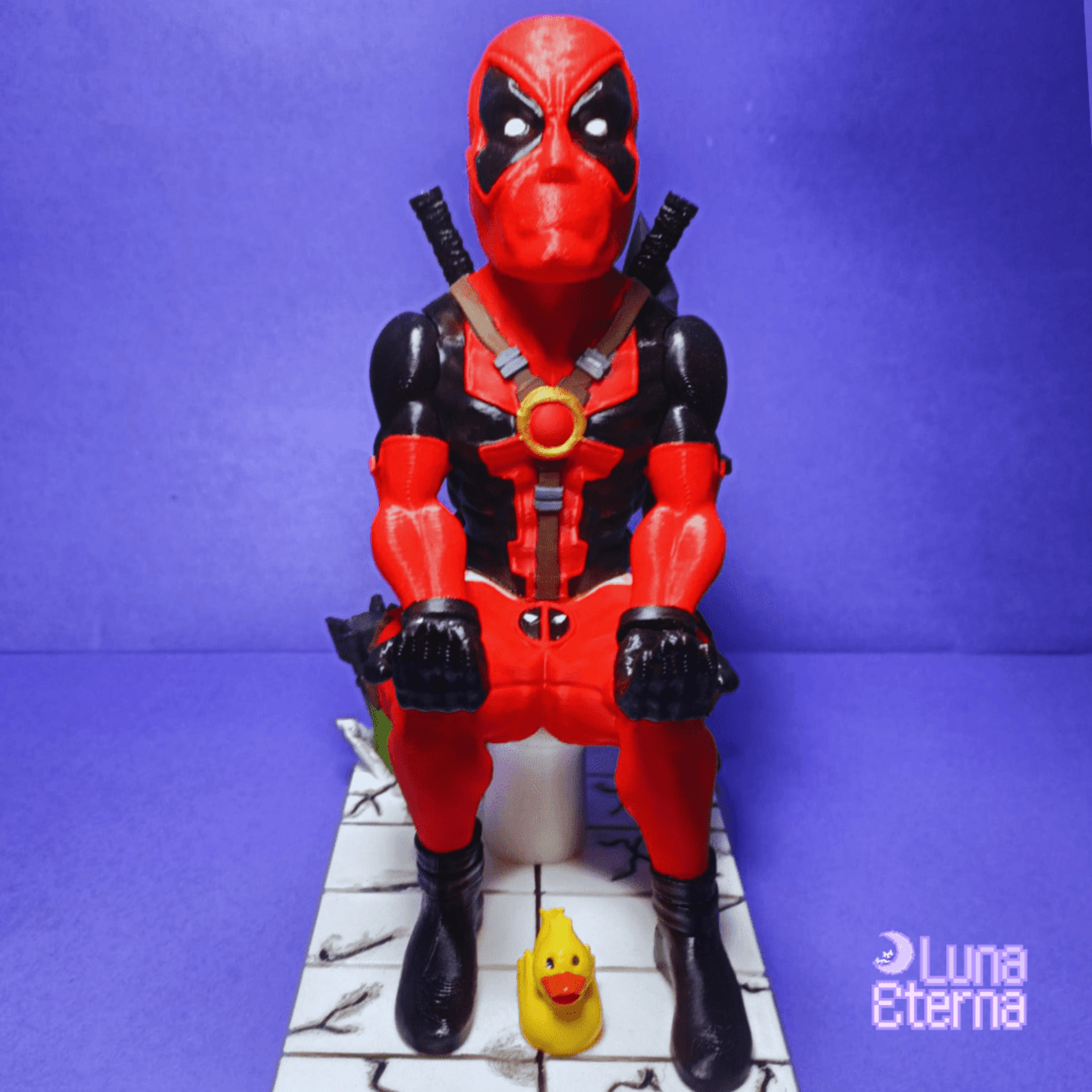 Soporte Deadpool en el baño | Para mando o móvil. - 2